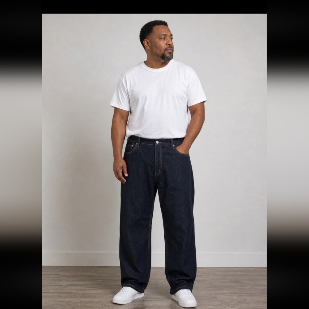 LEVI'S 559 44x30 Relaxed Straight Stretch Blue Jeans